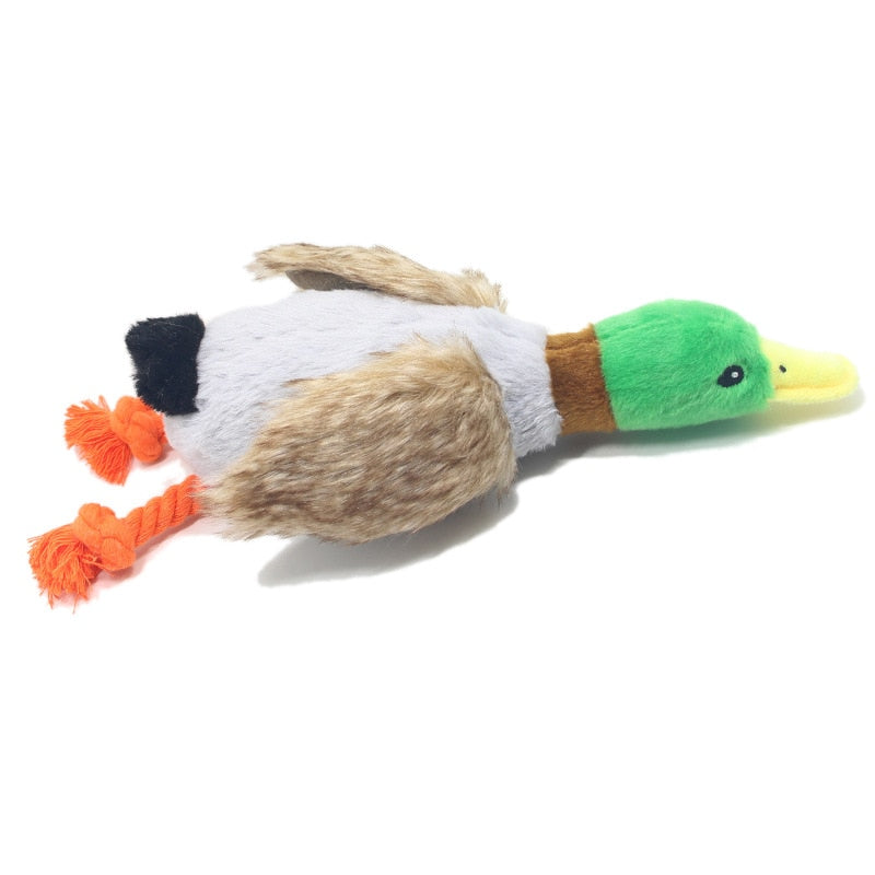 Eco-Friendly Fun: Squeaky Goose Duck Plush Puppy Dog Bite Toy