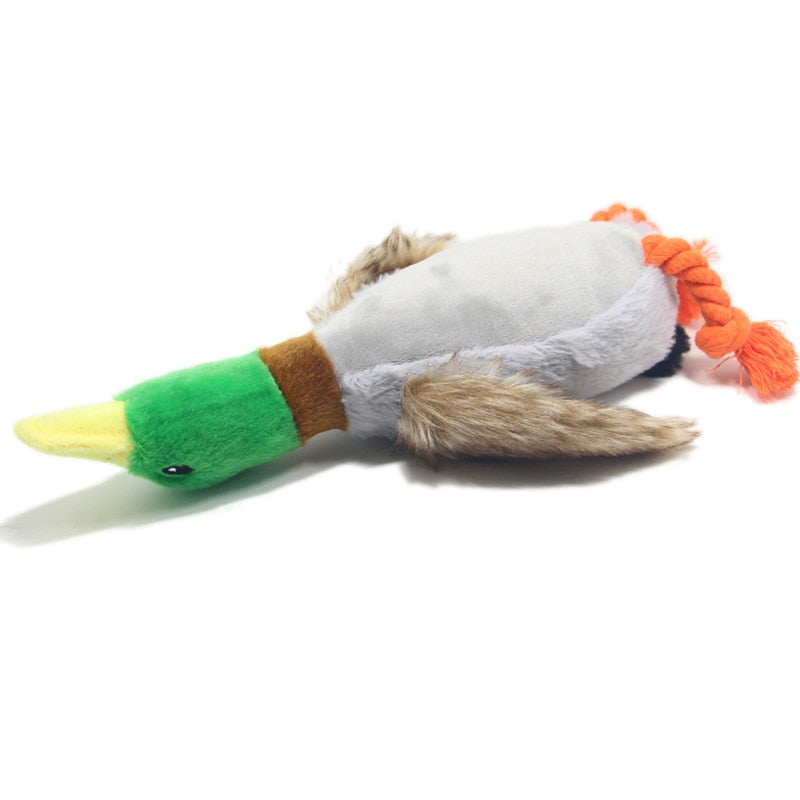 Eco-Friendly Fun: Squeaky Goose Duck Plush Puppy Dog Bite Toy