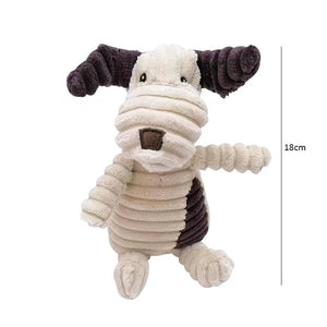 EcoFetch Biodegradable Sustainable Squeaky Animal Plush Puppy Dog Toy