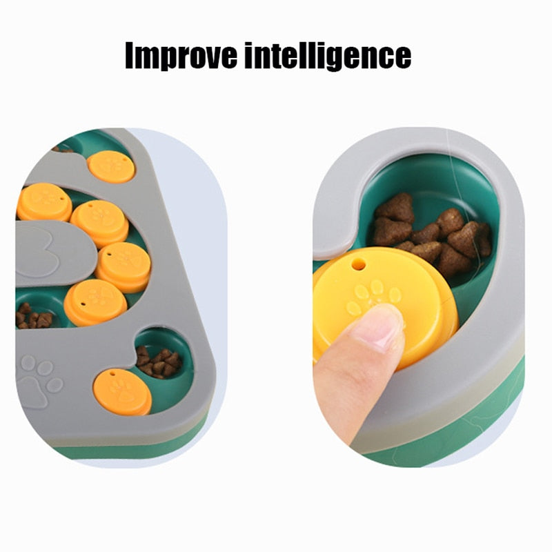IQBite Challenge Bowl Dog Puppy Dog Cat Interactive Puzzle Toy