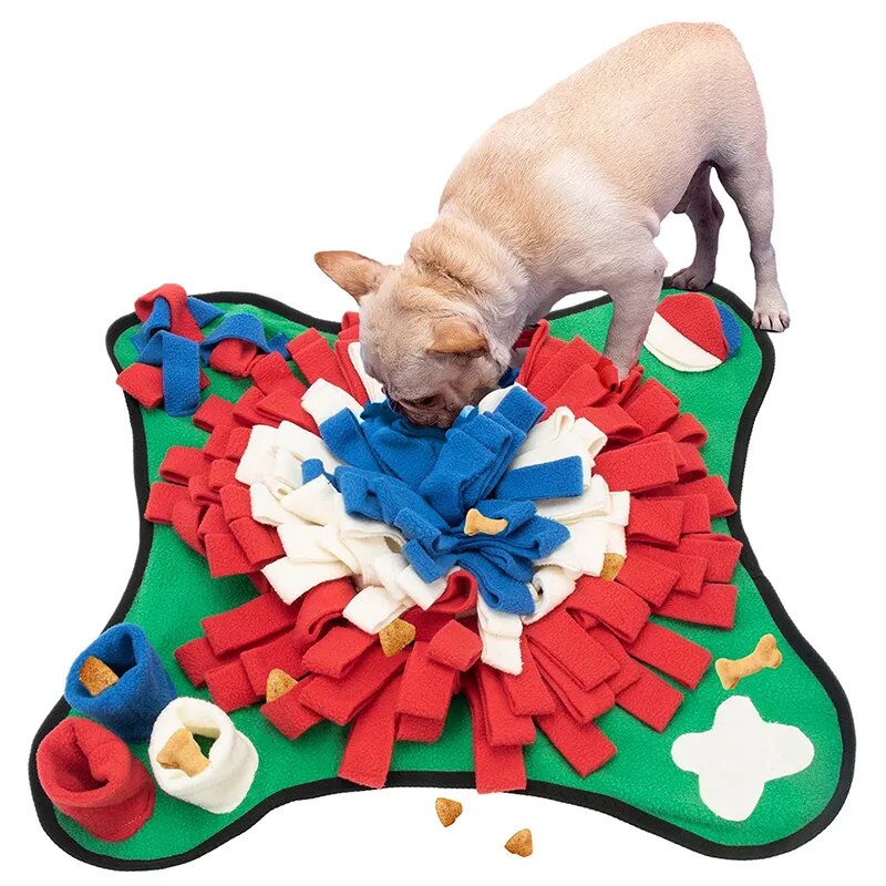 Idepet Dog Play Mat,Puppy Toy Mat with Chew Toys Multiple Dog Puzzle  Interactive Toy Pet Playing Mat for Small Medium Dogs Cats,All-in-One  (Turtle)
