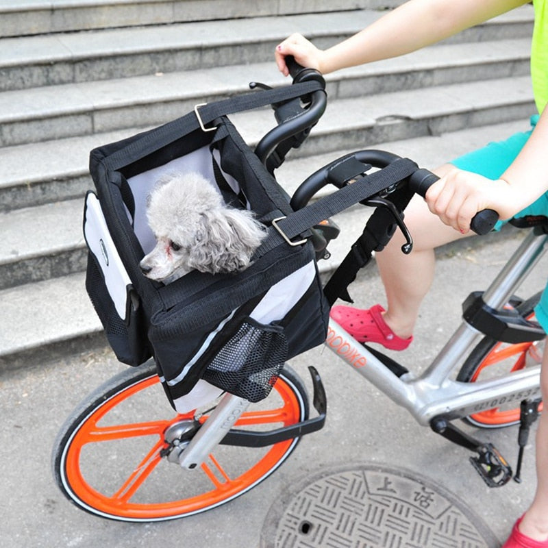 Max Cooper Convertable Bicycle Dog/Cat Seat Front Mounted Durable Carrier Basket