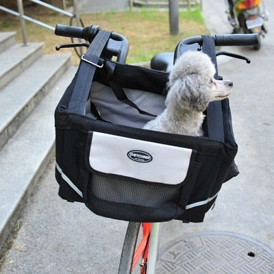Max Cooper Convertable Bicycle Dog/Cat Seat Front Mounted Durable Carrier Basket