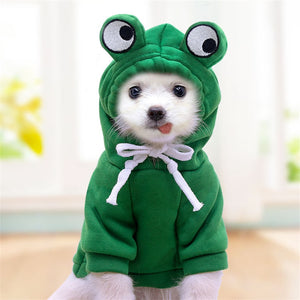 Cool Frog Fruit Fleece Dog Puppy Winter Jacket