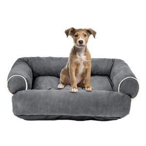 Pooch-perfect Lounger: Deluxe Velvet Dog Sofa Bed