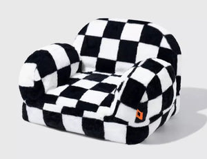 Purrfectly Luxury Plush Sofa Bed For Dog and Cat Artistic Checkered Design