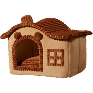 Cute Winter Igloo Fleece Warm House Bed Pet House For Small Dogs,Puppy