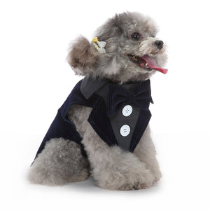Finn Notch Lapels Dog Tuxedo Formal Waistcoat Vest Outfit Wedding Attire