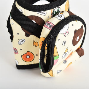 Parry Puppy School Harness Backpack With Leash Set-Yellow happy paws dog lounge